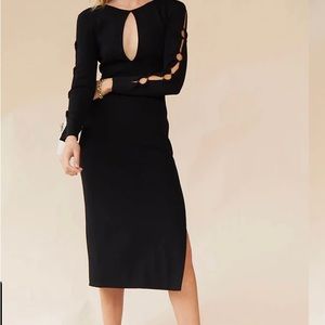 Suboo long sleeve black knit dress M/L